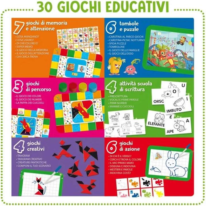 Immagine prodotto Lisciani Carotina Tavolino Molto Attivo 30 Giochi Nuova Edizione