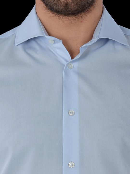 Produktbild The Basics Hemd Modern Fit Hai bügelleicht blue (L)