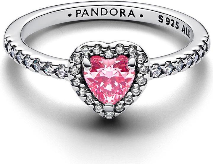 Produktbild Pandora Erhabenes Rosafarbenes Herz Ring (60, 925 Silber)