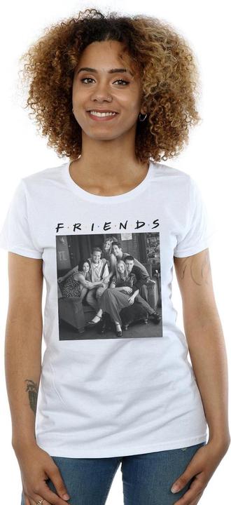 Actual product image Friends Womens/Ladies Black And White Photo Cotton T-Shirt (L)
