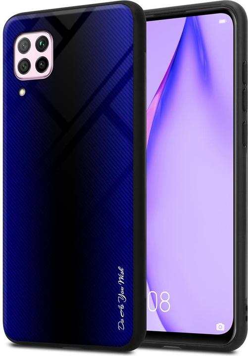Actual product image Cadorabo TPU Striped Glass Cover (Huawei Nova 7i, Huawei Nova 6 SE, Huawei P40 Lite)