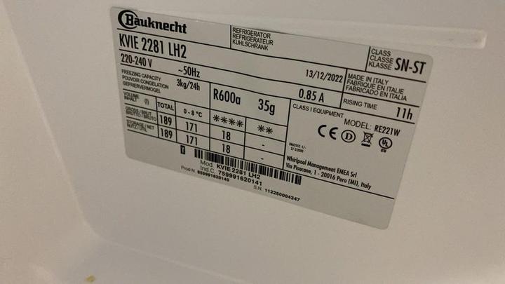 Actual product image Bauknecht KVIE 2281 LH2 (189 l)