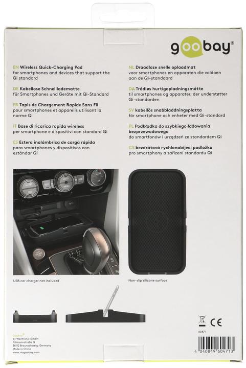 Produktbild Goobay Kabelloses Kfz-Schnellladegerät 15 W (15 W)
