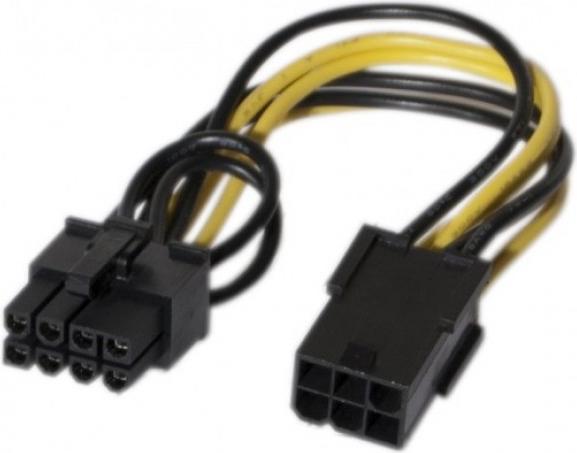 Actual product image Exertis Connect PCI Express power adapter cable 6pin to 8pin For power supplies without PCIe power connector