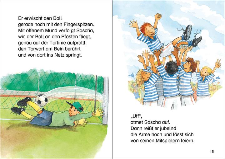 Immagine prodotto Leselöwen - Das Original - 7-Minuten-Geschichten zum Lesenlernen - Fussball, Tore, Meis (Tedesco, I primi lettori Loewe, 2022)