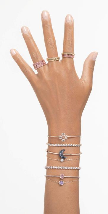 Produktbild Swarovski Matrix Tennis Armband Rundschliff Weiss Roségold (16.50 cm, Swarovski Metall)
