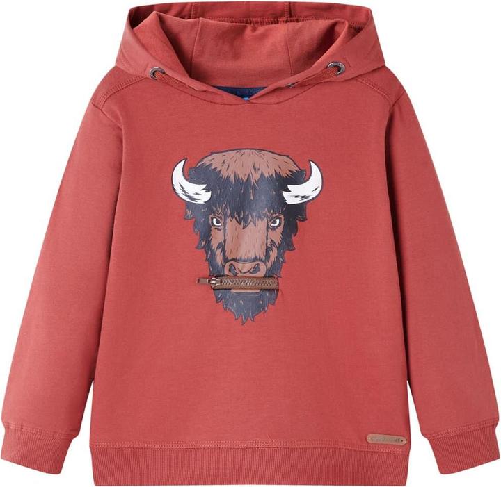 Actual product image VidaXL Children's hooded jumper dark red 104,Material: 95 (104)