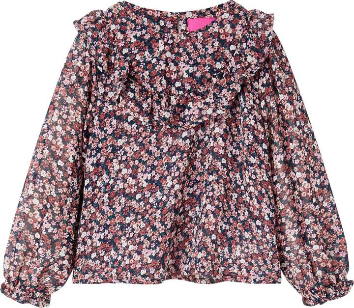 Immagine prodotto VidaXL Camicetta a maniche lunghe per bambini rosa scuro 128,Materiale: 100 (128)