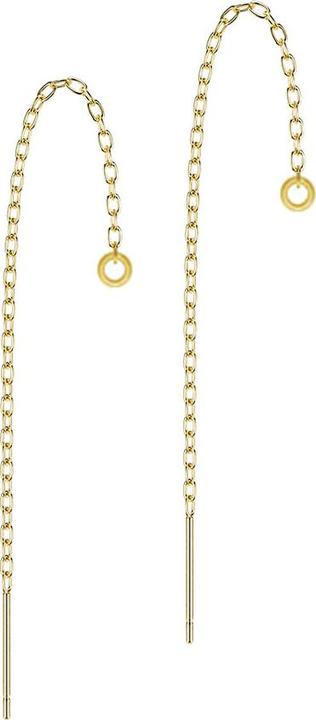 Star Piercing Ohrstecker vergoldet freifallende Kette Ring für Anhänger (ohne Messing, Chirurgenstahl 316L)