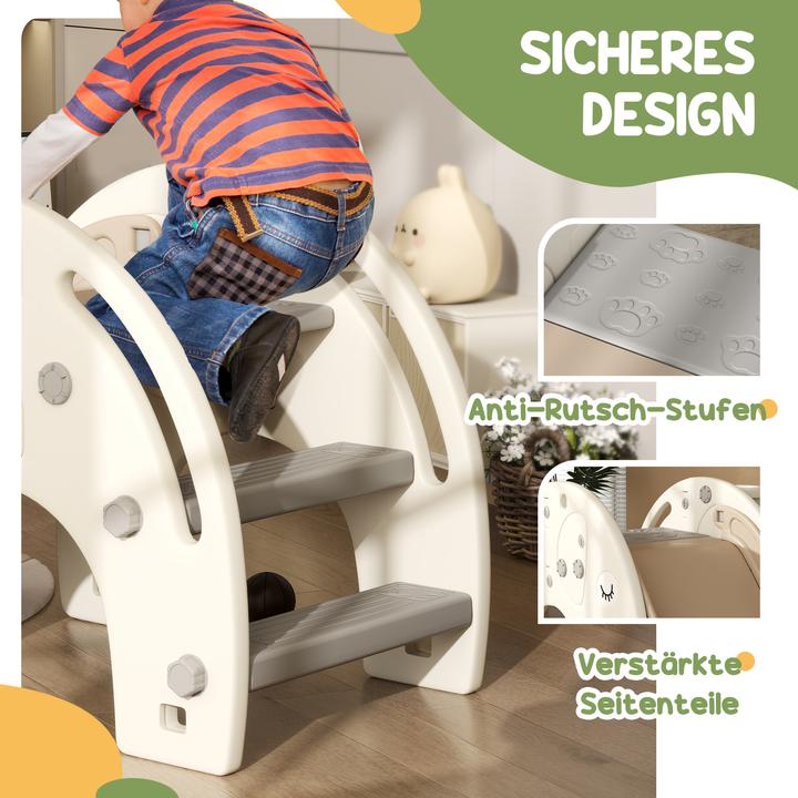 Actual product image Aiyaplay Kinderrutsche Kunststoff Cremeweiss