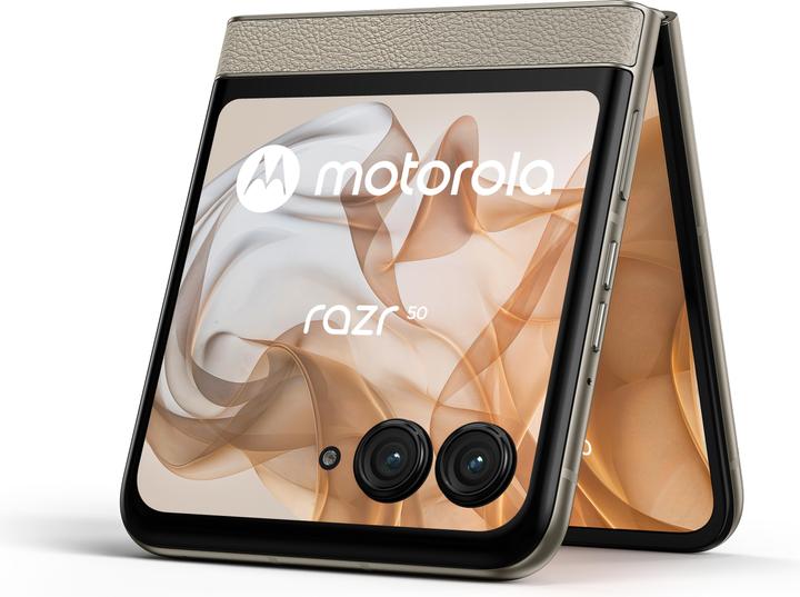 Immagine prodotto Motorola Razr 50 (256 GB, Spiaggia di sabbia, 6.90", SIM + eSIM, 50 Mpx, 5G)
