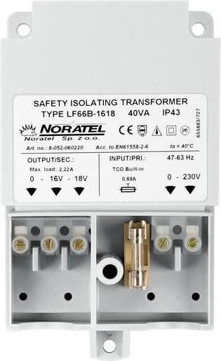 Immagine prodotto Satel TRASFORMATORE 230V/18V DC 40VA/TR40VA