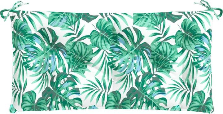 Actual product image VidaXL Garden bench cushion leaf pattern O x ford fabric (110 x 50 x 7 cm)