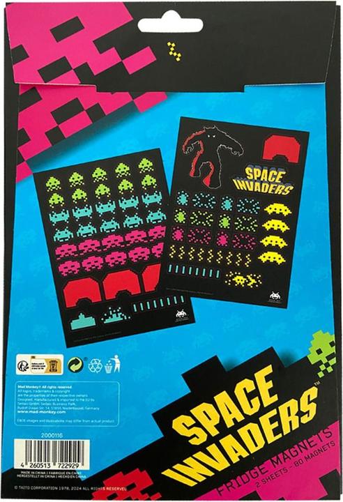 Actual product image Space Invaders Magnetic Pins