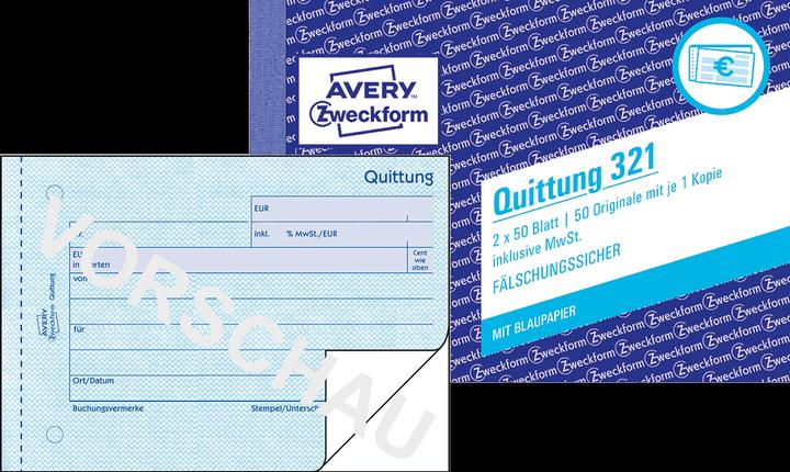 Produktbild Avery Quittung inkl. MwSt. (50 x)