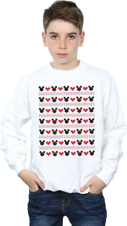 Actual product image Disney Boys Mickey And Minnie Christmas Hearts Sweatshirt (116)