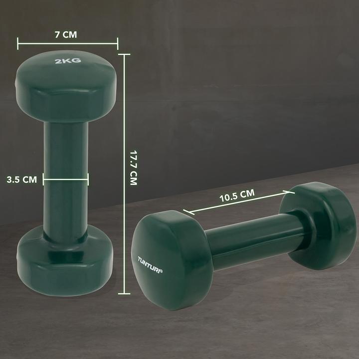 Actual product image Tunturi Vinyl Kurzhanteln (2 x 2 kg)