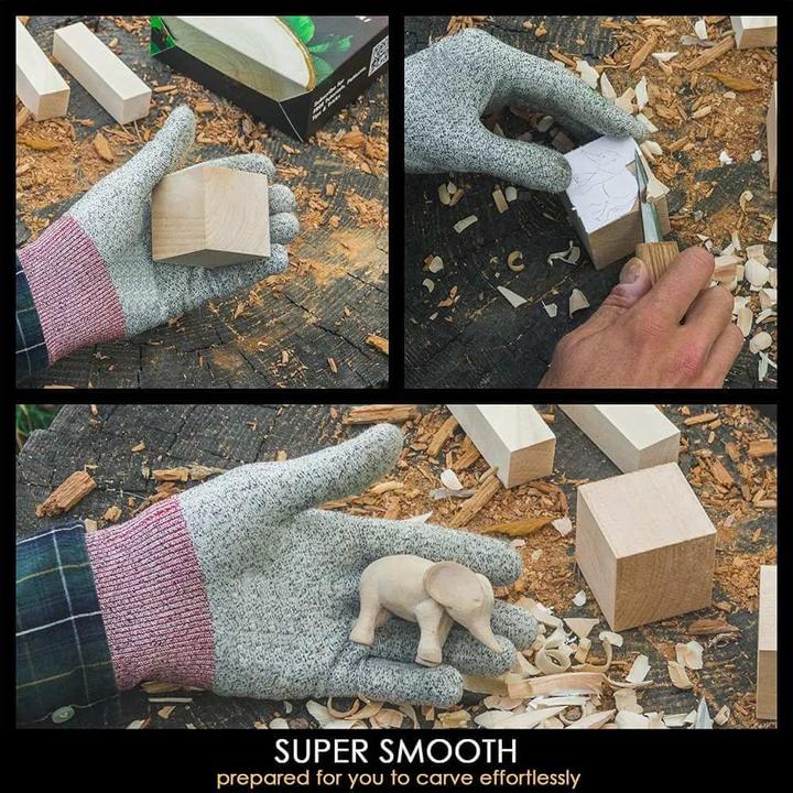 Actual product image Beaver Craft Lime wood carving blocks 18 pieces