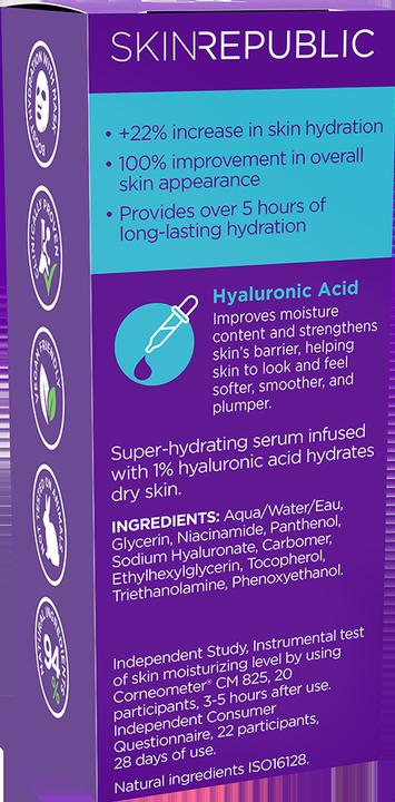 Valori nutrizionali e ingredienti Skin Republic Acido ialuronico 1% (30 ml)