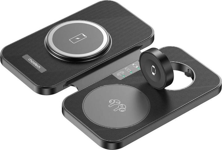 Produktbild Choetech T616-F 3in1 inductive charger compatible with Apple and Samsung devices - black