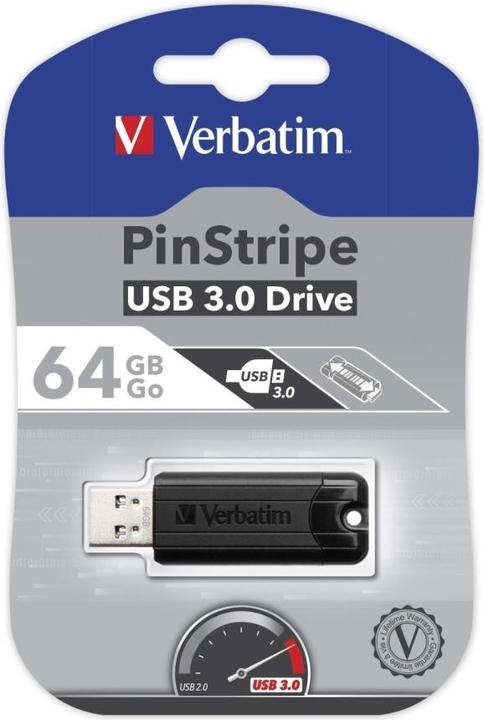Immagine prodotto Verbatim Chiavetta USB PinStripe (64 GB, USB-A)