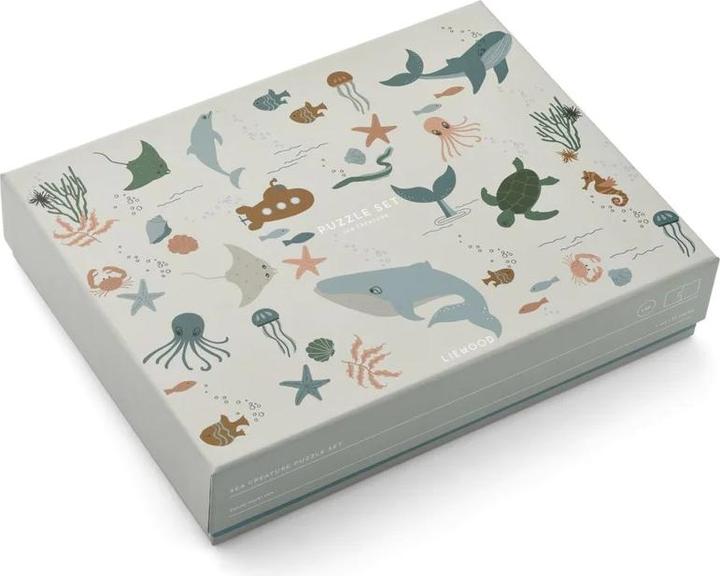 Actual product image Liewood Paper Collection: Puzzle Jimmy Sea Creature (35 pieces)