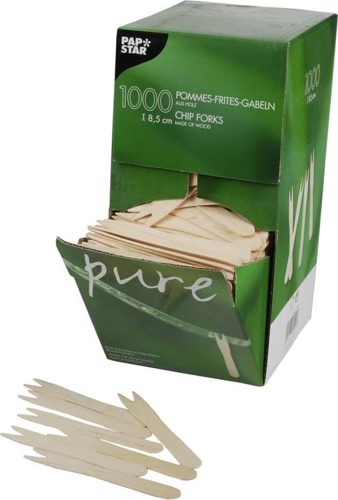 Productafbeelding Papstar Frietjes vorken hout puur (1000 x)