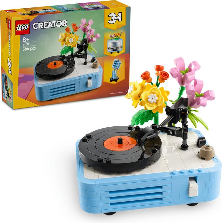 Actual product image LEGO Plattenspieler mit Blumen (31172, LEGO Creator Expert)