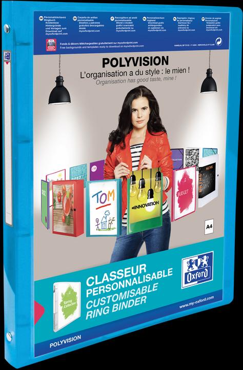Actual product image Elba Presentation ring binder POLYVISION, 20 mm, assorted made of PP, DIN A4, 4-ring zip mechanism (A4, 20 mm, 1 Piece)
