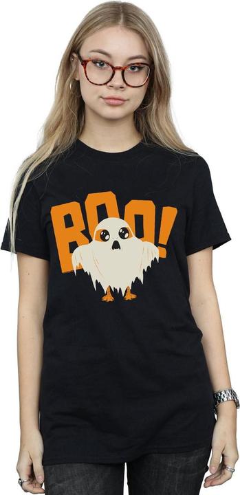 Actual product image Star Wars Womens/Ladies The Last Jedi Halloween Ghost Porg Cotton Boyfriend T-Shirt (3XL)