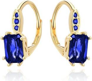 Beneto Silver earrings with blue crystal AGUC3350DB-GOLD