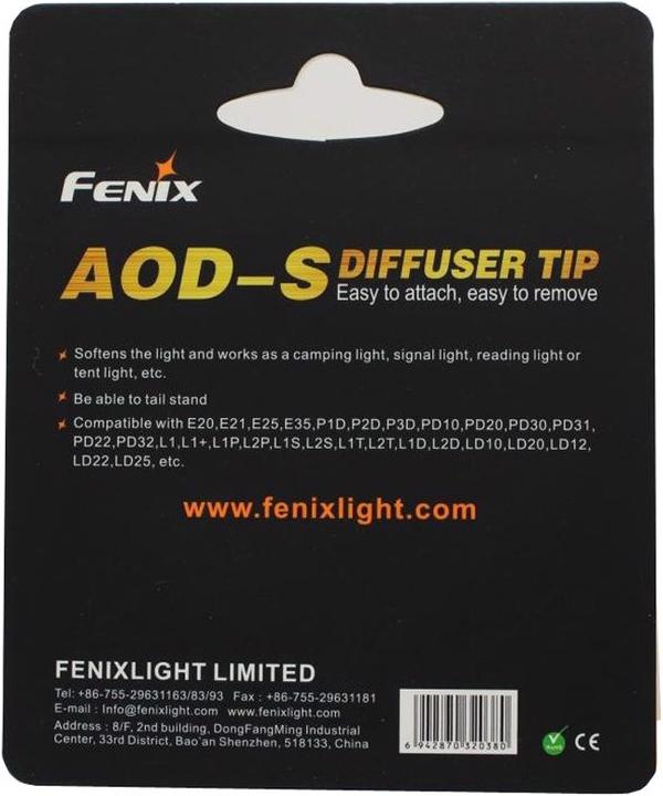 Produktbild Fenix Universal Diffuser weiss P1D, P2D, P3D, PD10, PD20, PD30, PD31, PD22, PD32, PD35, UC35
