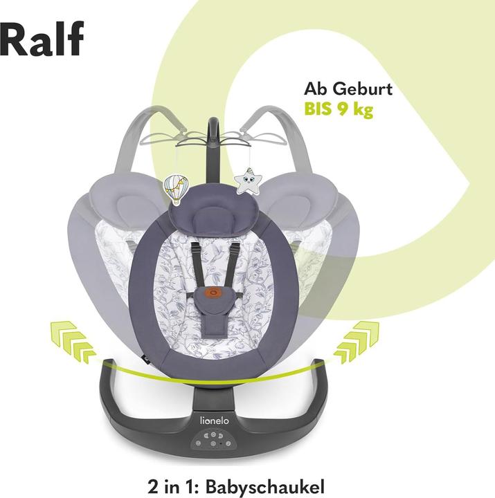 Immagine prodotto Lionelo 2-in-1 Babywippe und Liegestuhl - Ralf