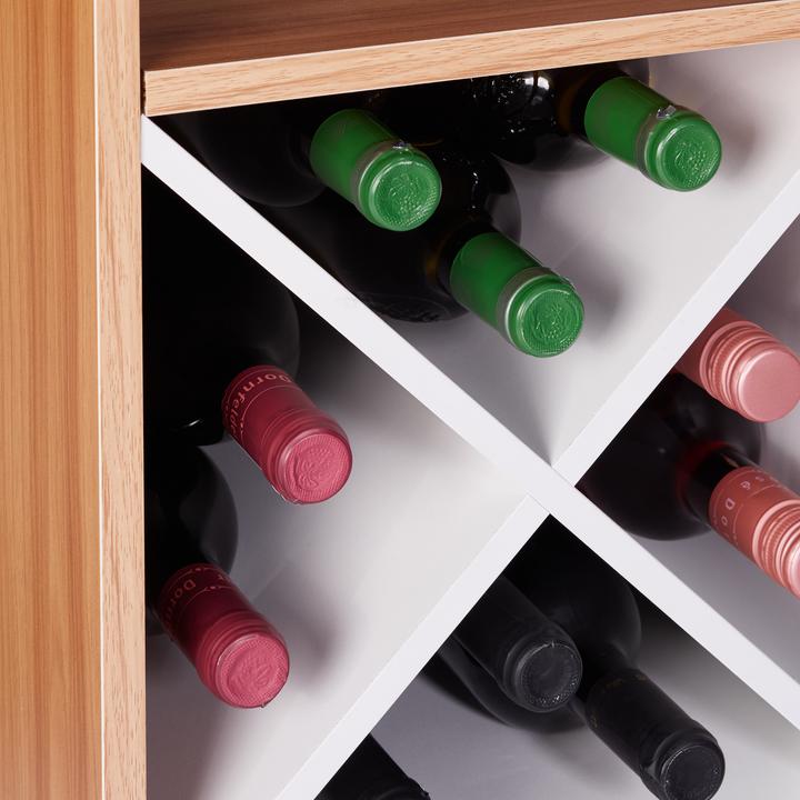 Immagine prodotto Relaxdays Cantinetta con Porta Calici, per 22 Bottiglie (63 x 35 x 96 cm)