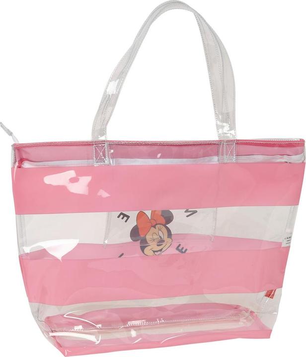 Produktbild NoName Damen Handtasche Minnie Mouse Beach Rosa Durchsichtig