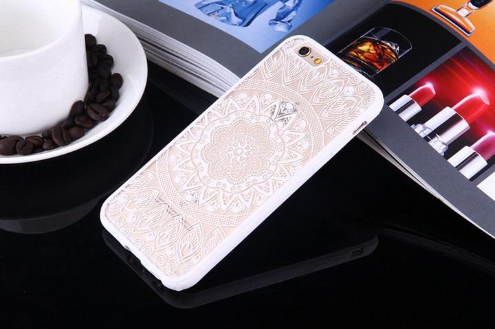 Produktbild König Design Apple iPhone 7 Plus Handy Hülle Mandala Case Schutzhülle Motiv Kreis Weiss Neu (Apple iPhone 7 Plus)