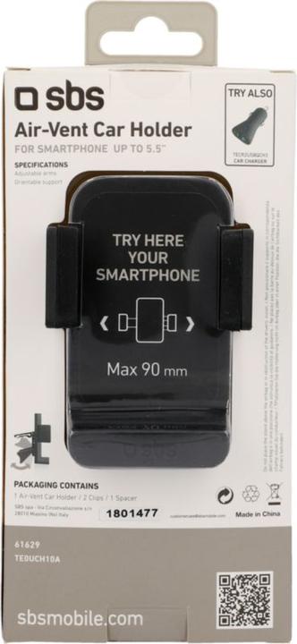 Actual product image SBS Universal car holder for smartphone up to 5,5Inc