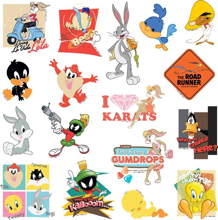 Actual product image Looney Tunes Deluxe Character Stickers (Pack of 50)