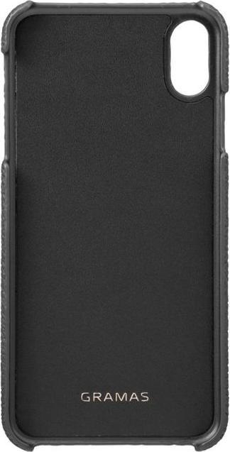 Actual product image Gramas German Shrunken-Calf Genuine Leather Back Cover Case (Apple iPhone XS Max)