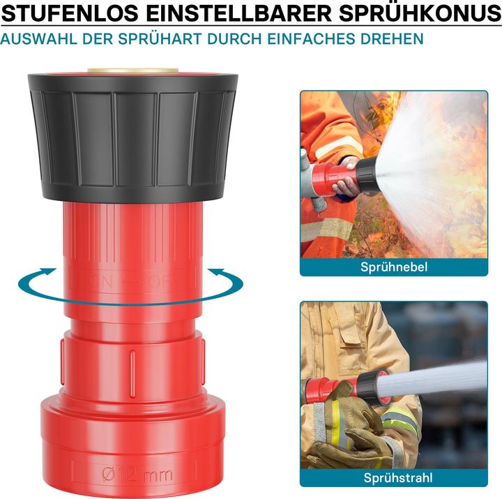 Actual product image Wiltec Polycarbonate Fire Hose Nozzle 1.5 Inch THW Firefighting