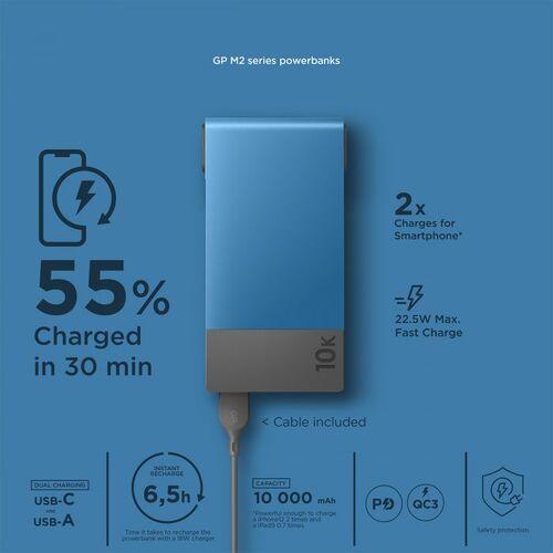 Image du produit GP Batteries GP M2 Series PowerBank (10000 mAh, 22.50 W, 22.50 Wh)