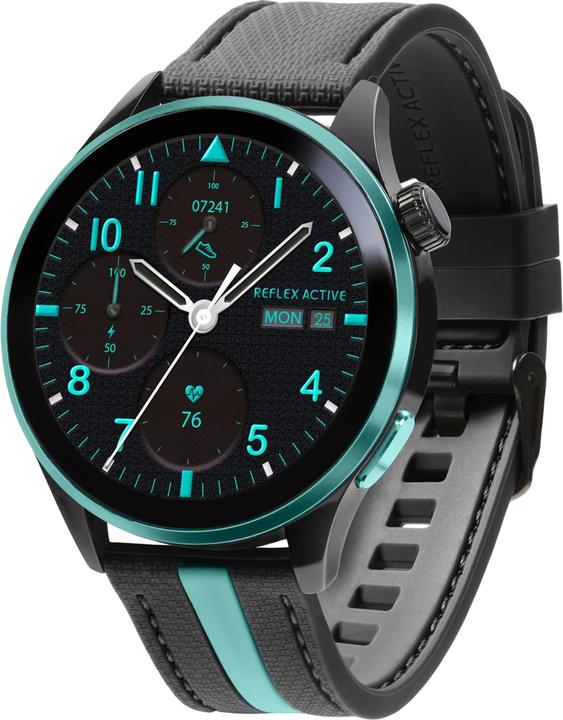 Image du produit Reflex Active Serie 54 AMOLED GPS Schwarze und grüne Smart-Calling-Uhr