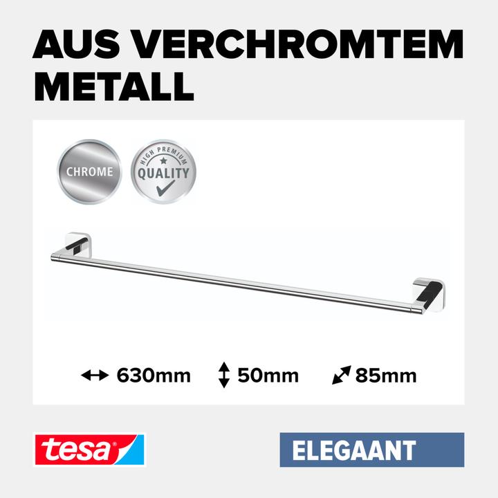 Actual product image tesa ELEGAANT towel rail simple incl. adhesive solution without drilling