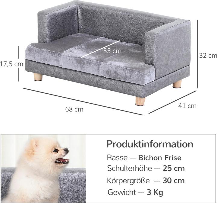 Actual product image PawHut Dog sofa in a modern design (Dog)