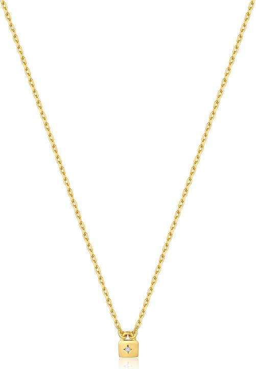 Actual product image Ania Haie Gold Padlock Necklace (925 silver, 40 cm)