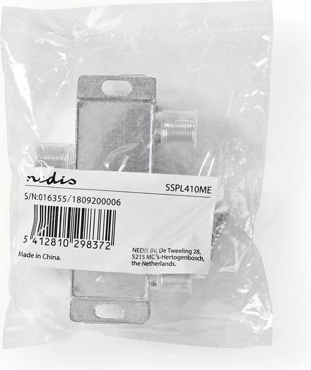 Immagine prodotto Nedis Splitter satellitare | 5 - 2400 MHz | 11,5 dB | Numero di ingressi: 1 | Numero di uscite: 4 | I (CAT8.1)