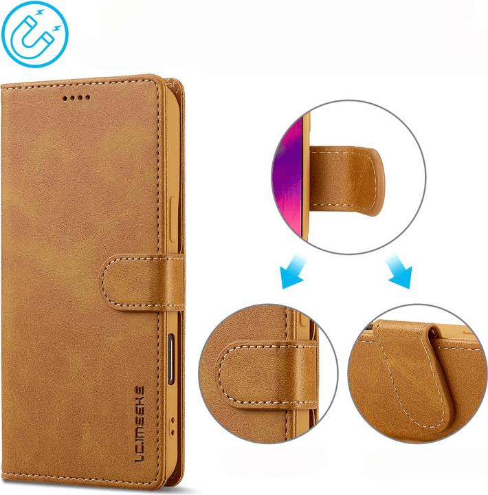 Actual product image LC.Imeeke iPhone 16 Pro - leather case cover (Apple iPhone 16 Pro)