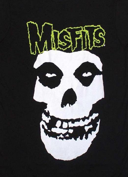 Immagine prodotto Misfits Skull & Logo Maglietta Adulto Unisex (S)