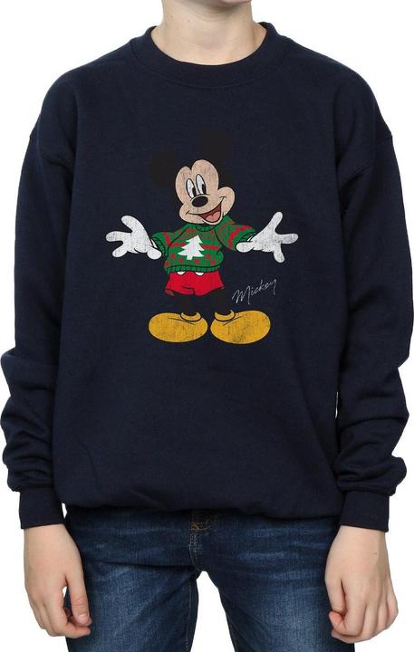 Disney Mickey Mouse Christmas Jumper Sweatshirt Jungen (152, 158)