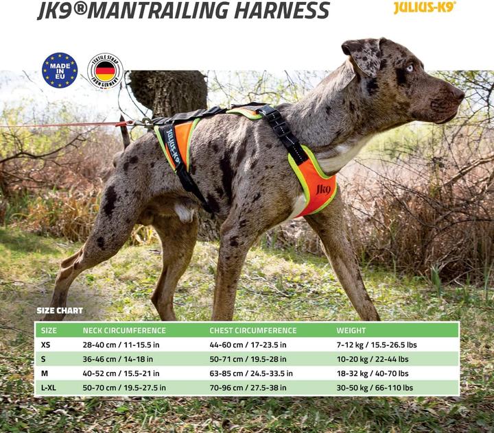 Immagine prodotto Julius-K9 Pettorina per cani da giardino e da esterno (XS, Cane, Generale, Sport cane)